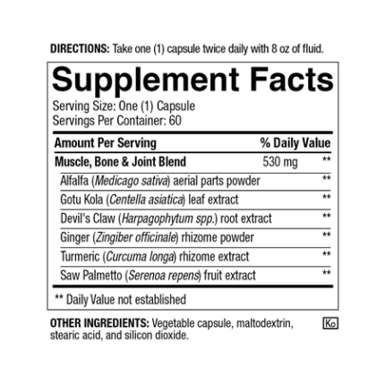 musculoskeletal formula facts