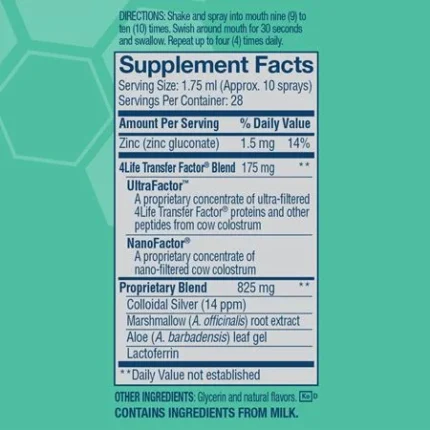 immune spray mint facts